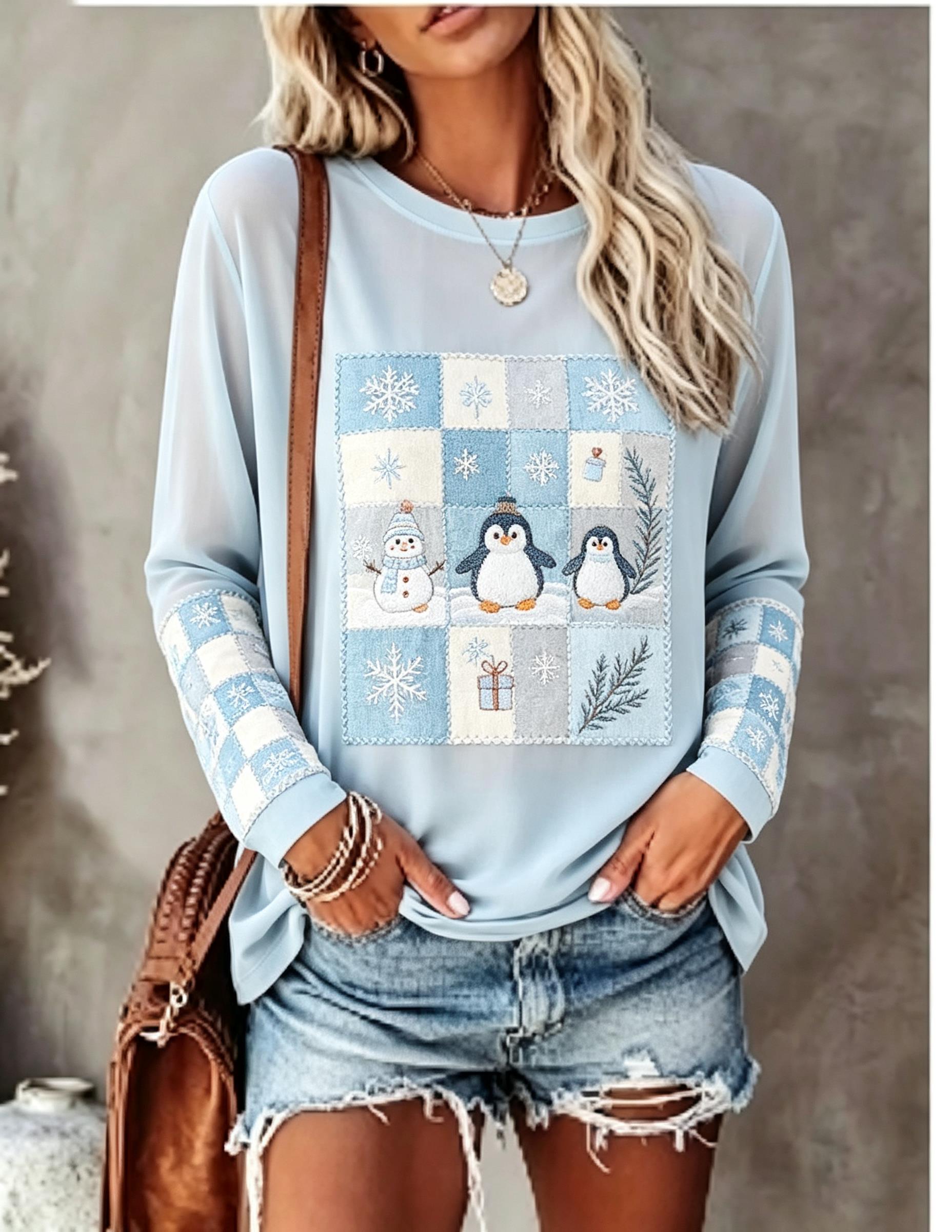 Winter Clothing For Women - Kadın Uzun Kollu Tişört, Tilki, Tavşan,