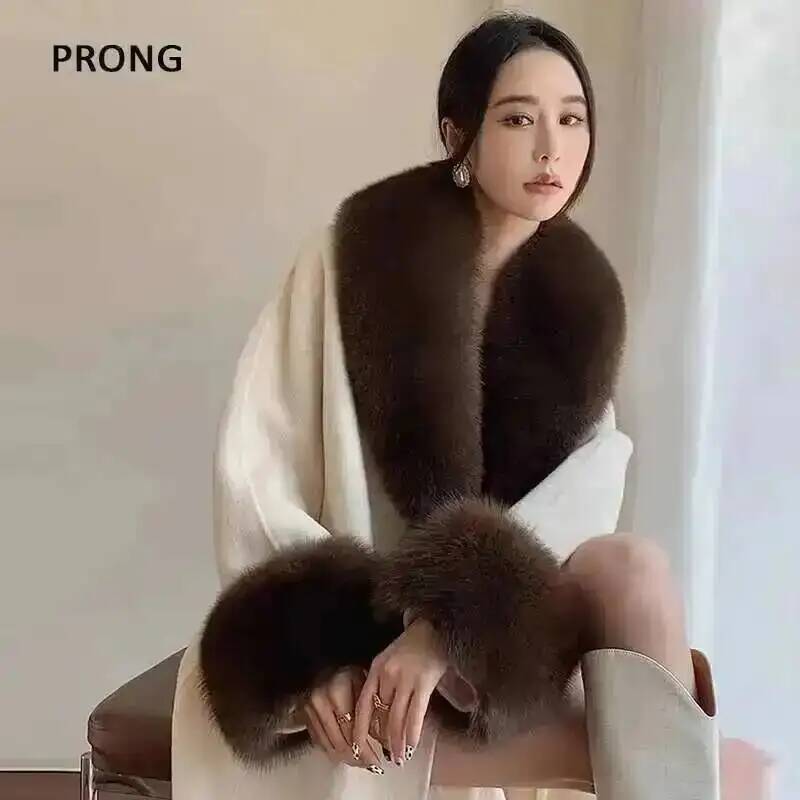 Winter Clothing Pk - 100% gerçek tilki kürk yaka kış