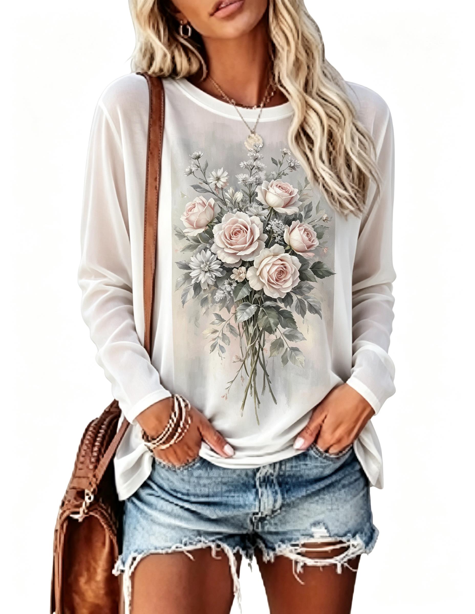 Kadın Uzun Kollu Tişört Vintag - Winter Clothing For Women incelemesi ve fiyatı