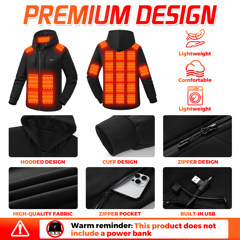 Isıtmalı Kapüşonlu Sweatshirt, - Winter Clothing Hiking incelemesi ve fiyatı