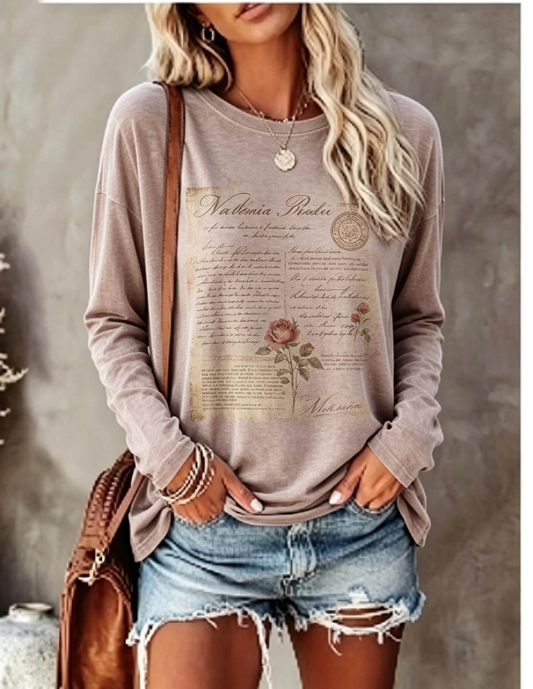 Kadın Uzun Kollu Tişört, Vinta - Winter Clothing For Women incelemesi ve fiyatı